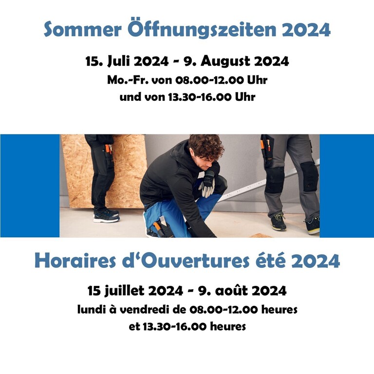 Sommeröffnungszeiten 2024