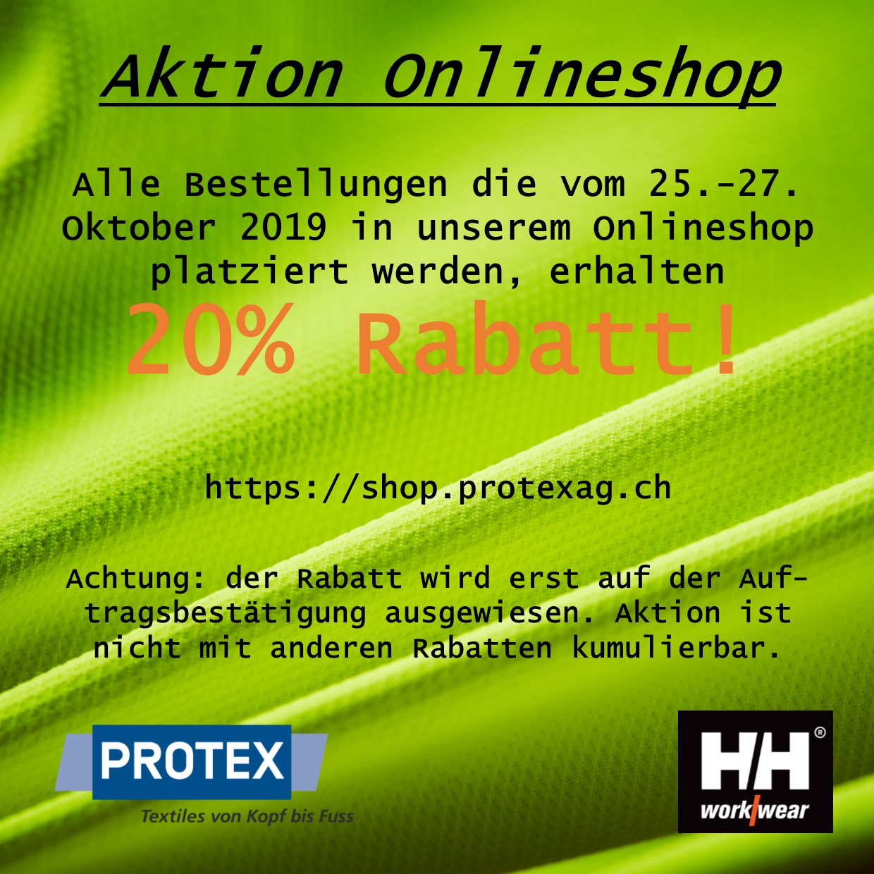 Aktion Onlineshop - Einführungsrabatt