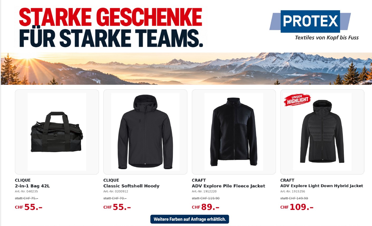 STARKE GESCHENKE FÜR STARKE TEAMS 🎁