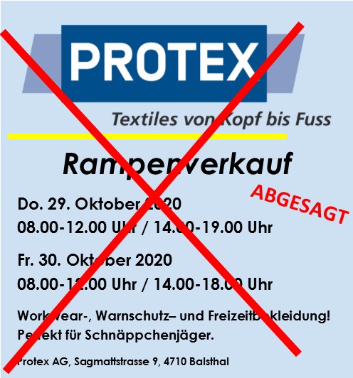 Absage Rampenverkauf 2020